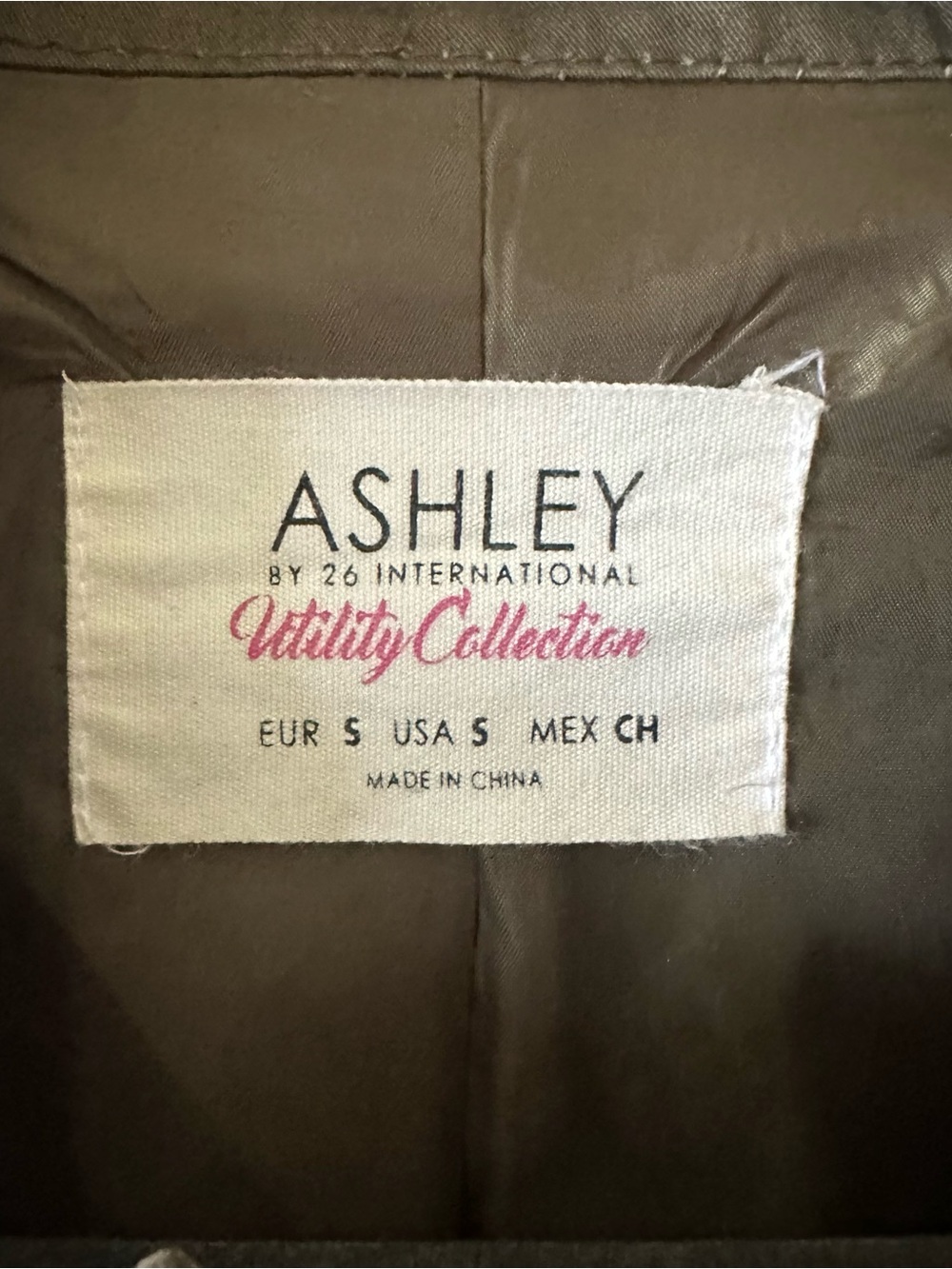 Ashley By 26 International Olive Utility Drawstring Hem Jacket size Small - Picture 5 of 5
